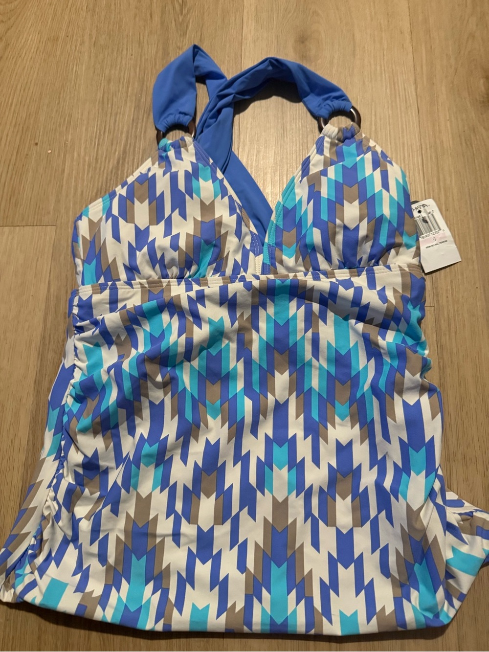 Athena Desert Escape halter tankini Swim top size 6